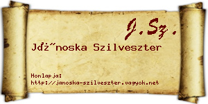 Jánoska Szilveszter névjegykártya