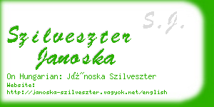 szilveszter janoska business card